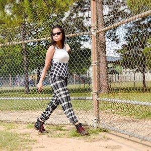 SMALL SHASA BLACK & WHITE JOGGER PANTS